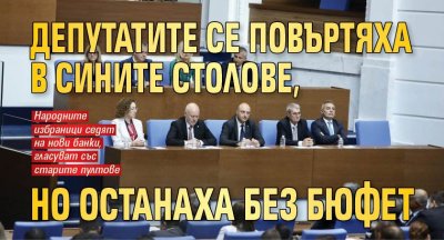 Депутатите се повъртяха в сините столове, но останаха без бюфет