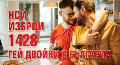 НСИ изброи 1428 гей двойки в България