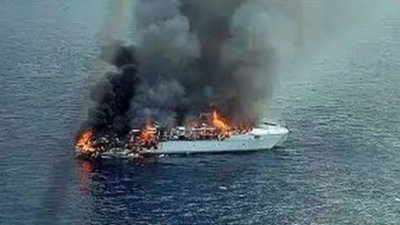Италианската брегова охрана спаси 177 души от горящ ферибот включително