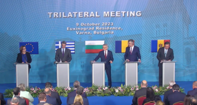 Премиерите на България Гърция и Румъния Николай Денков Кириако