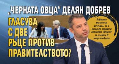 "Черната овца" Делян Добрев гласува с две ръце против правителството?