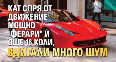 КАТ спря от движение мощно "Ферари" и още 16 коли, вдигали много шум