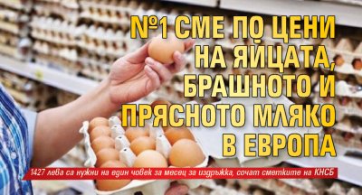 №1 сме по цени на яйцaтa, бpaшнoтo и пpяcнoтo мляĸo в Европа