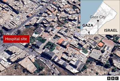 Израел разпространи кадри от взривената болница в Газа (ВИДЕО)