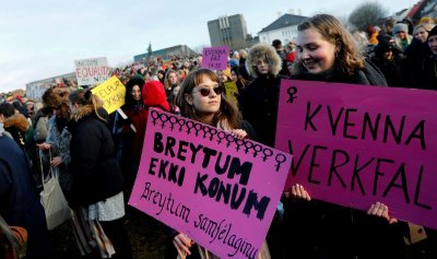 Исландките протестират срещу неравенството в заплащането на труда