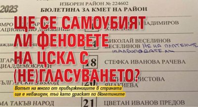 Ще се самоубият ли феновете на ЦСКА с (не)гласуването?