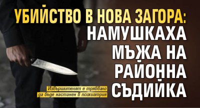 УБИЙСТВО В НОВА ЗАГОРА: Намушкаха мъжа на районна съдийка