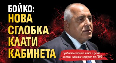 Бойко: Нова сглобка клати кабинета