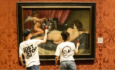 Екоактивисти потрошиха картина на Веласкес в Националната галерия в Лондон