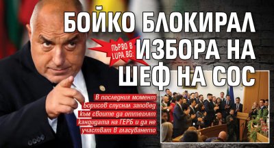 Само в Lupa.bg: Бойко блокирал избора на шеф на СОС