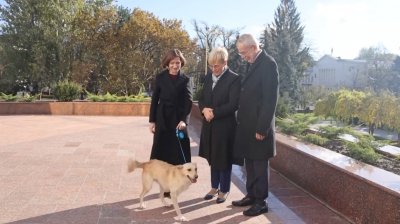 Кучето на Мая Санду ухапа австрийския президент
