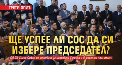 ТРЕТИ ОПИТ: Ще успее ли СОС да си избере председател?