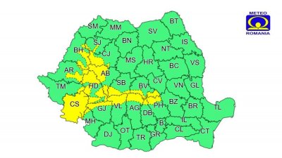 Полярна въздушна маса обхвана Румъния, в сила е жълт код за опасно време 