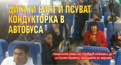 Цигани бият и псуват кондукторка в автобуса