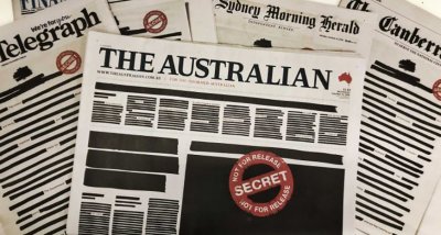 Протест: Австралийските вестници излязоха с черни първи страници