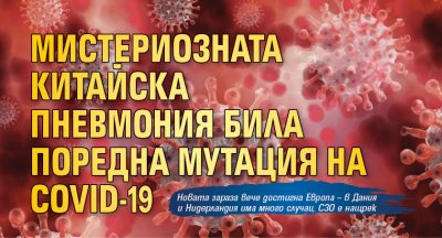 Мистериозната китайска пневмония била поредна мутация на COVID-19