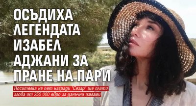 Осъдиха легендата Изабел Аджани за пране на пари