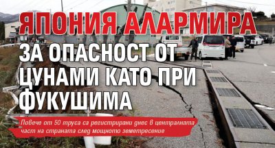 Япония алармира за опасност от цунами като при Фукушима