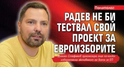 Политолог: Радев не би тествал свой проект за евроизборите