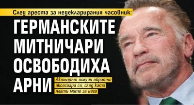 След ареста за недекларирания часовник: Германските митничари освободиха Арни