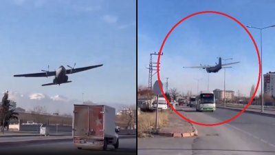 Турски военен самолет кацна днес аварийно в Централна Турция Това