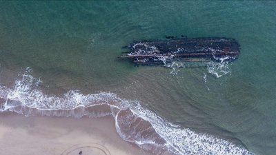 Останки от мистериозен кораб се появиха край бреговете на Кейп