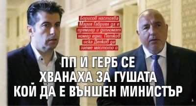 ПП и ГЕРБ се хванаха за гушата кой да е външен министър