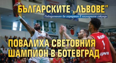Българските "лъвове" повалиха световния шампион в Ботевград