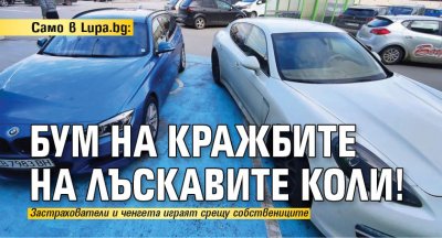 Само в Lupa.bg: Бум на кражбите на лъскавите коли!