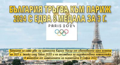 България тръгва към Париж 2024 с едва 8 медала за 3 г.