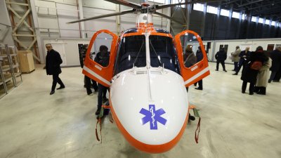 Първият тренировъчен полет на хеликоптера за спешна медицинска помощ по