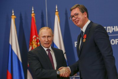 Сръбският президент Александър Вучич поздрави президента на Руската федерация Владимир Путин за