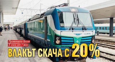Влакът скача с 20% 