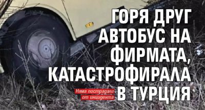 Горя друг автобус на фирмата, катастрофирала в Турция