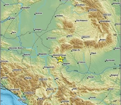 Земетресение с магнитуд 4,4 на 82 км северозападно от Видин 