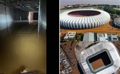 Стадион изчезна от наводнения, над 100 души загинаха (ВИДЕО)