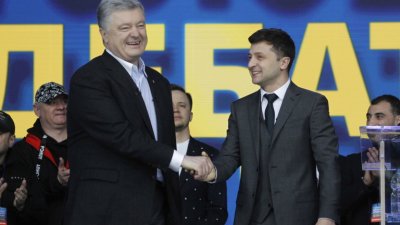 Украинският президент Володимир Зеленски и бившият украински държавен глава Петро