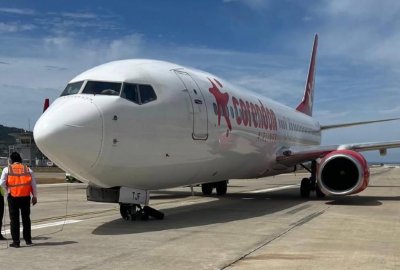 Пътнически самолет се приземи "по корем" в Турция