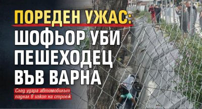 Пореден ужас: Шофьор уби пешеходец във Варна