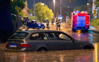 Тежки наводнения в Германия Франция Белгия и Нидерландия Проливни дъждове