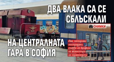 Два влака са се сблъскали на Централната гара в София (СНИМКИ)