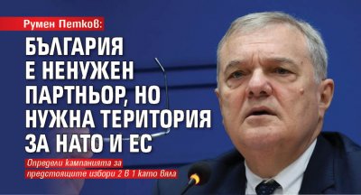 Румен Петков: България е ненужен партньор, но нужна територия за НАТО и ЕС