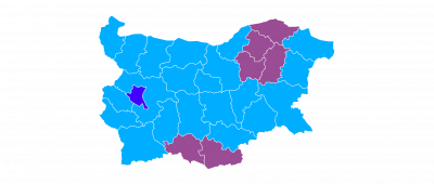 На картата на областните центрове Продължаваме промяната Демократична България се