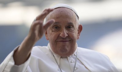 Папа Франциск вчера по време на среща на затворени врати