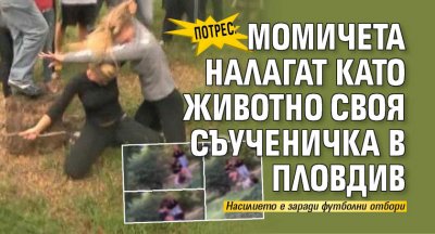 Потрес: Момичета налагат като животно своя съученичка в Пловдив