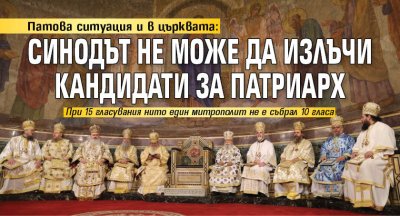 Патова ситуация и в църквата: Синодът не може да излъчи кандидати за патриарх