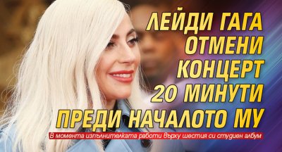 Лейди Гага отмени концерт 20 минути преди началото му