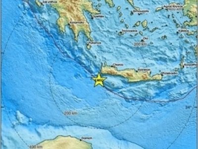 Земетресение разтърси остров Крит в петък сутринта стана ясно от