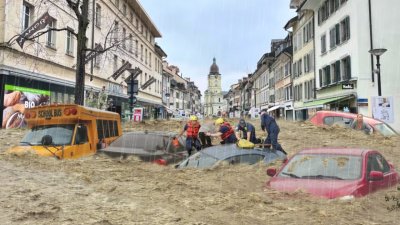 Обилни дъждове причиниха наводнения в Швейцария