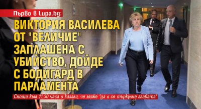 Първо в Lupa.bg: Виктория Василева от "Величие" заплашена с убийство, дойде с бодигард в парламента